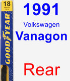 Rear Wiper Blade for 1991 Volkswagen Vanagon - Premium