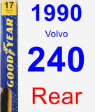 Rear Wiper Blade for 1990 Volvo 240 - Premium