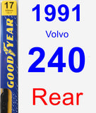 Rear Wiper Blade for 1991 Volvo 240 - Premium