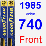 Front Wiper Blade Pack for 1985 Volvo 740 - Premium