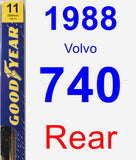 Rear Wiper Blade for 1988 Volvo 740 - Premium