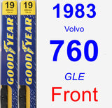 Front Wiper Blade Pack for 1983 Volvo 760 - Premium