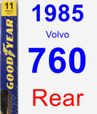 Rear Wiper Blade for 1985 Volvo 760 - Premium