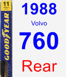 Rear Wiper Blade for 1988 Volvo 760 - Premium