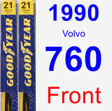 Front Wiper Blade Pack for 1990 Volvo 760 - Premium