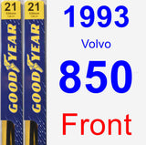 Front Wiper Blade Pack for 1993 Volvo 850 - Premium