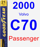 Passenger Wiper Blade for 2000 Volvo C70 - Premium