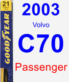 Passenger Wiper Blade for 2003 Volvo C70 - Premium