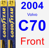 Front Wiper Blade Pack for 2004 Volvo C70 - Premium