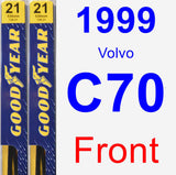 Front Wiper Blade Pack for 1999 Volvo C70 - Premium