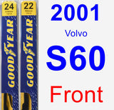 Front Wiper Blade Pack for 2001 Volvo S60 - Premium