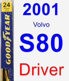 Driver Wiper Blade for 2001 Volvo S80 - Premium