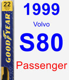 Passenger Wiper Blade for 1999 Volvo S80 - Premium