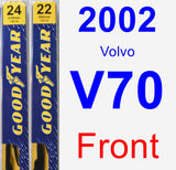 Front Wiper Blade Pack for 2002 Volvo V70 - Premium