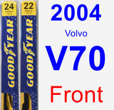 Front Wiper Blade Pack for 2004 Volvo V70 - Premium