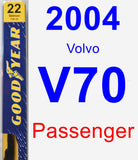 Passenger Wiper Blade for 2004 Volvo V70 - Premium