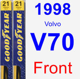 Front Wiper Blade Pack for 1998 Volvo V70 - Premium