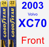 Front Wiper Blade Pack for 2003 Volvo XC70 - Premium