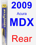 Rear Wiper Blade for 2009 Acura MDX - Rear