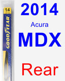 Rear Wiper Blade for 2014 Acura MDX - Rear