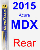 Rear Wiper Blade for 2015 Acura MDX - Rear
