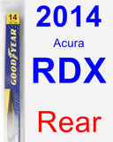 Rear Wiper Blade for 2014 Acura RDX - Rear