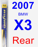 Rear Wiper Blade for 2007 BMW X3 - Rear