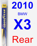 Rear Wiper Blade for 2010 BMW X3 - Rear