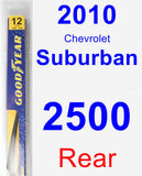 Rear Wiper Blade for 2010 Chevrolet Suburban 2500 - Rear