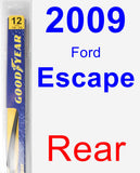 Rear Wiper Blade for 2009 Ford Escape - Rear