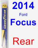 Rear Wiper Blade for 2014 Ford Focus - Rear