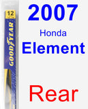Rear Wiper Blade for 2007 Honda Element - Rear