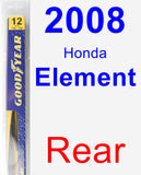 Rear Wiper Blade for 2008 Honda Element - Rear