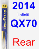 Rear Wiper Blade for 2014 Infiniti QX70 - Rear