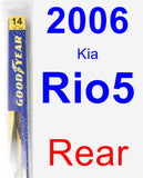 Rear Wiper Blade for 2006 Kia Rio5 - Rear