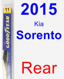 Rear Wiper Blade for 2015 Kia Sorento - Rear