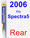 Rear Wiper Blade for 2006 Kia Spectra5 - Rear