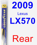 Rear Wiper Blade for 2009 Lexus LX570 - Rear