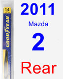 Rear Wiper Blade for 2011 Mazda 2 - Rear