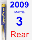 Rear Wiper Blade for 2009 Mazda 3 - Rear