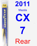 Rear Wiper Blade for 2011 Mazda CX-7 - Rear