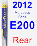 Rear Wiper Blade for 2012 Mercedes-Benz E200 - Rear