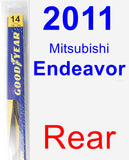 Rear Wiper Blade for 2011 Mitsubishi Endeavor - Rear