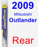 Rear Wiper Blade for 2009 Mitsubishi Outlander - Rear