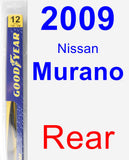 Rear Wiper Blade for 2009 Nissan Murano - Rear