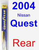 Rear Wiper Blade for 2004 Nissan Quest - Rear