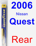 Rear Wiper Blade for 2006 Nissan Quest - Rear