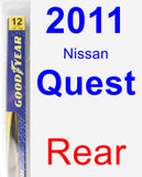 Rear Wiper Blade for 2011 Nissan Quest - Rear