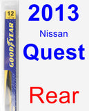 Rear Wiper Blade for 2013 Nissan Quest - Rear