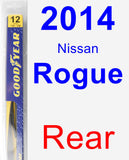 Rear Wiper Blade for 2014 Nissan Rogue - Rear